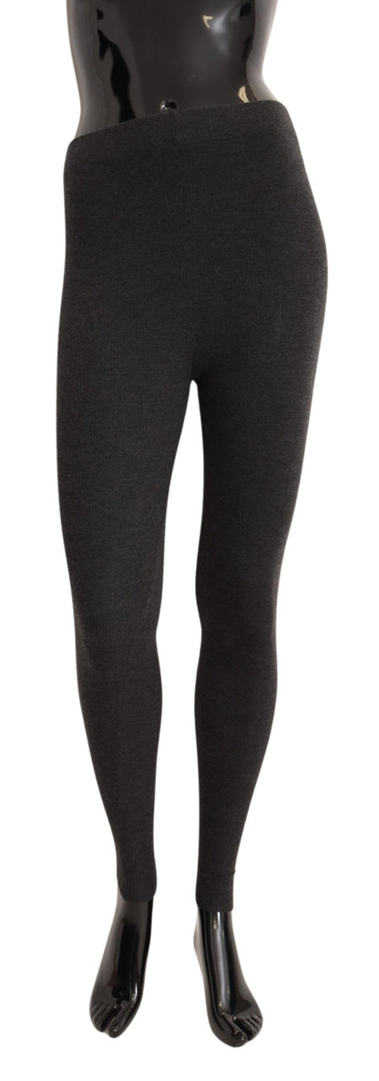 Dolce &amp; Gabbana Gray 100% Cashmere Tights Stocking Socks