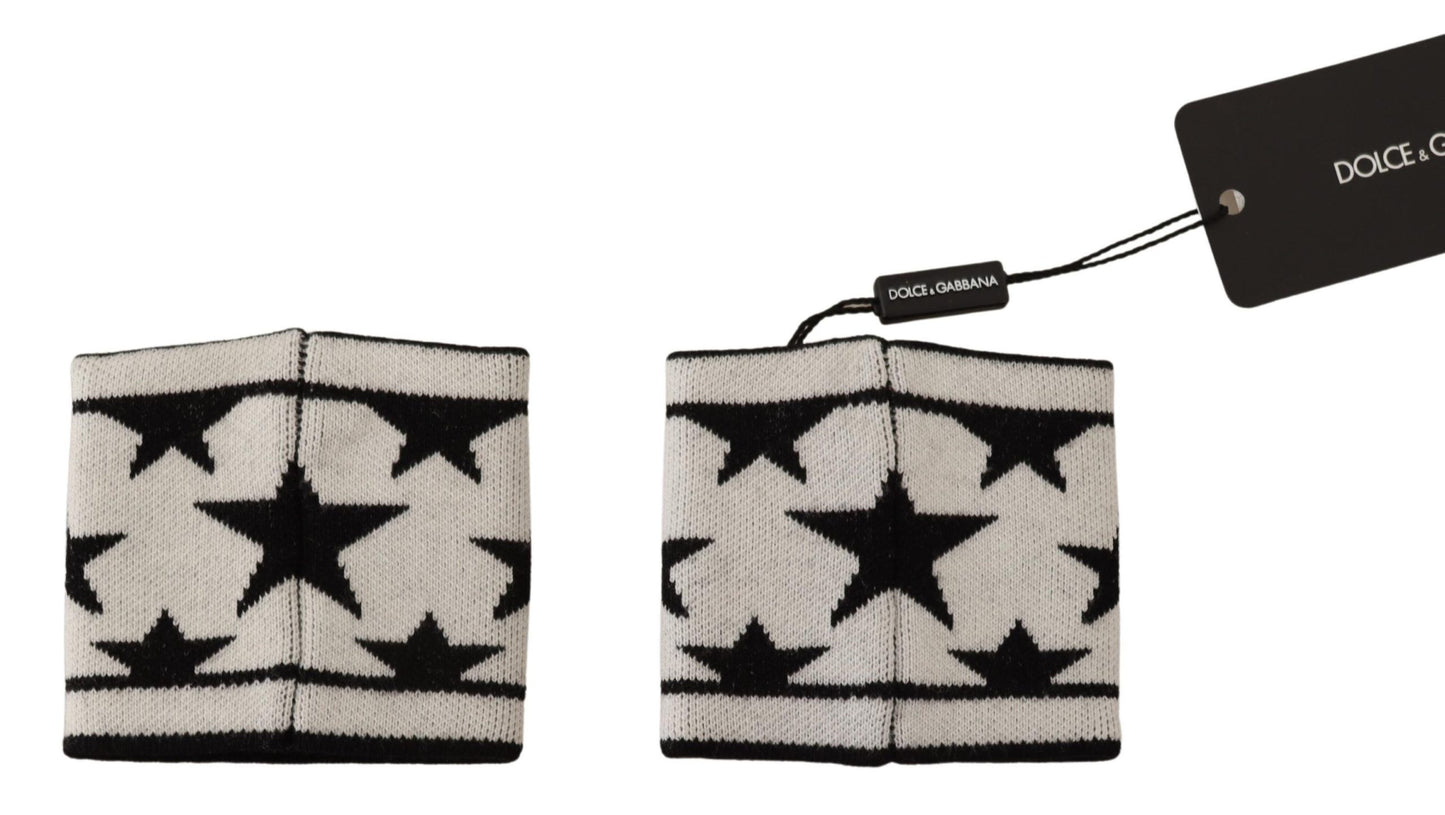 Dolce &amp; Gabbana White Black Wool Logo #DGMILLENNIALS Wristband