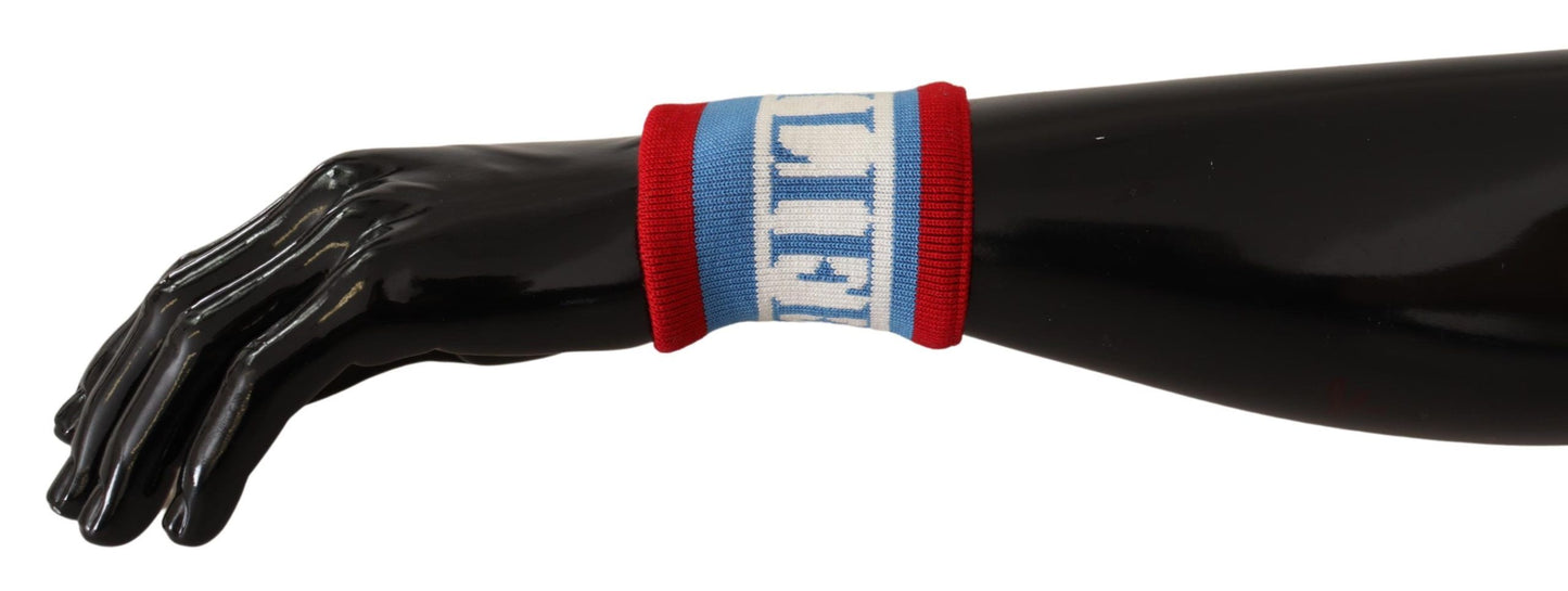 Dolce &amp; Gabbana Multicolor King Of My Life Cashmere Wristband