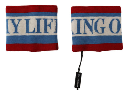 Dolce &amp; Gabbana Multicolor King Of My Life Cashmere Wristband