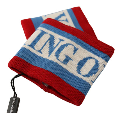 Dolce &amp; Gabbana Multicolor King Of My Life Cashmere Wristband