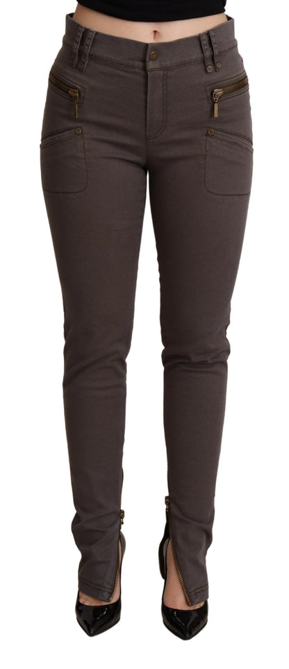 PLEIN SUD Brown Cotton Stretch Skinny Denim Jeans by PLEIN SUD