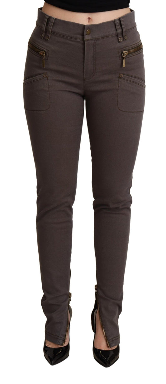 PLEIN SUD Brown Cotton Stretch Skinny Denim Jeans by PLEIN SUD