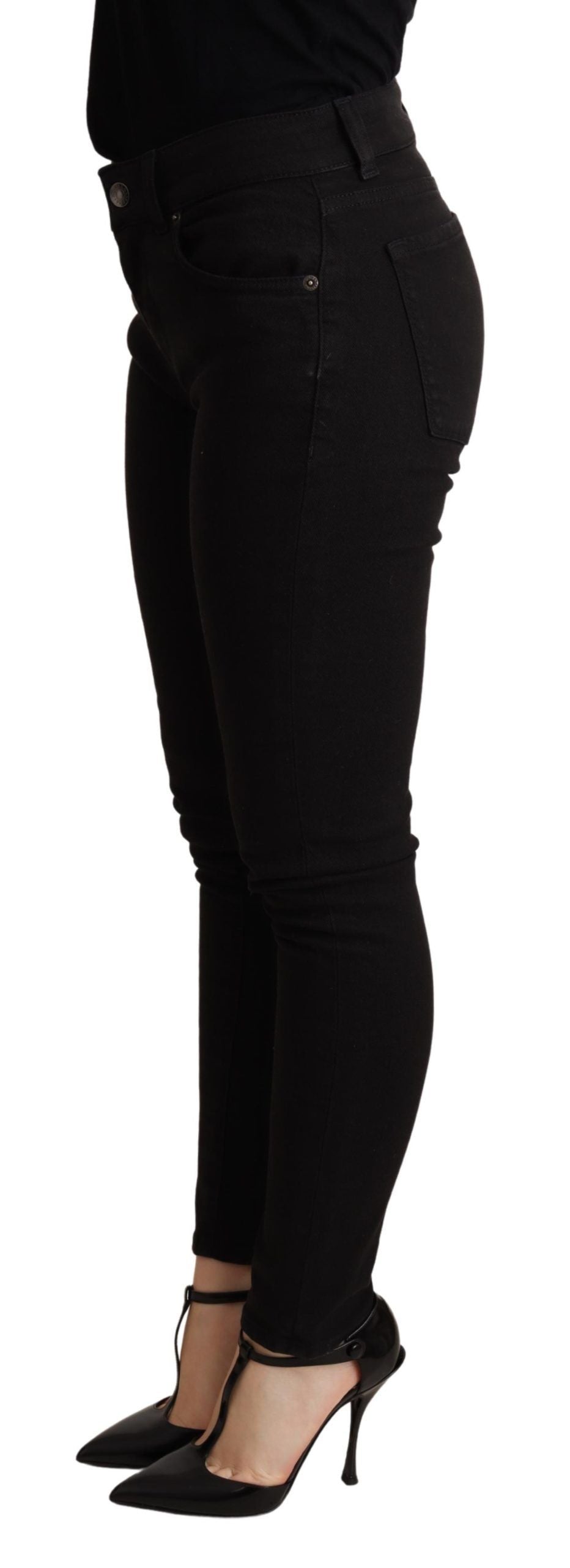 Dolce & Gabbana Black Skinny Denim Cotton Stretch Trouser by Dolce & Gabbana