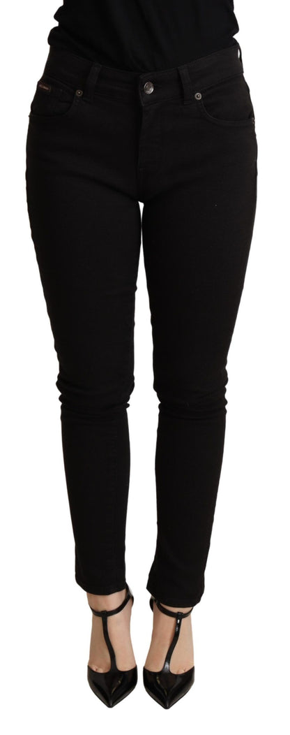 Dolce & Gabbana Black Skinny Denim Cotton Stretch Trouser by Dolce & Gabbana