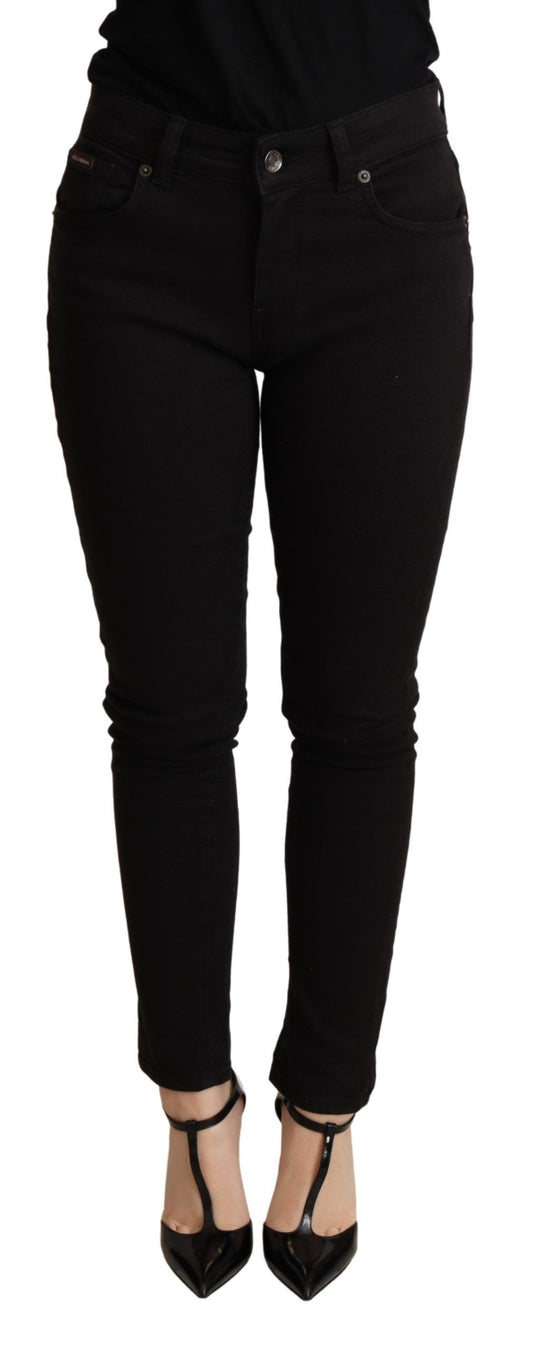 Dolce & Gabbana Black Skinny Denim Cotton Stretch Trouser by Dolce & Gabbana