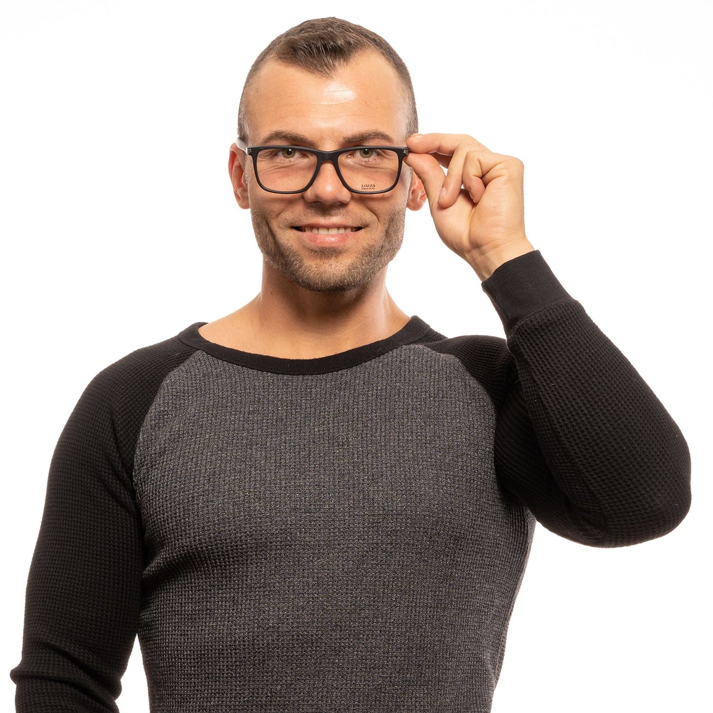 Montures optiques noires pour hommes Lozza