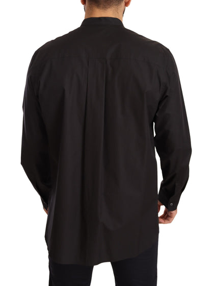Dolce & Gabbana Black 100% Cotton Formal Dress Top Shirt by Dolce & Gabbana