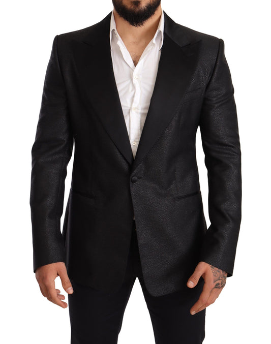 Dolce &amp; Gabbana - Veste blazer slim noire métallisée élégante