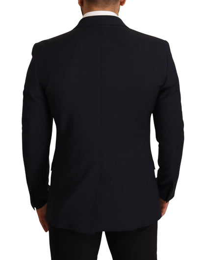 Costume Martini élégant en laine mélangée bleu foncé Dolce &amp; Gabbana