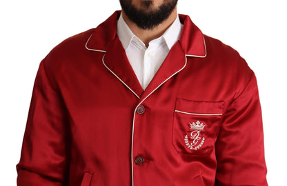 Dolce &amp; Gabbana Somptueuse veste bomber en soie rouge
