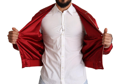 Dolce &amp; Gabbana Somptueuse veste bomber en soie rouge