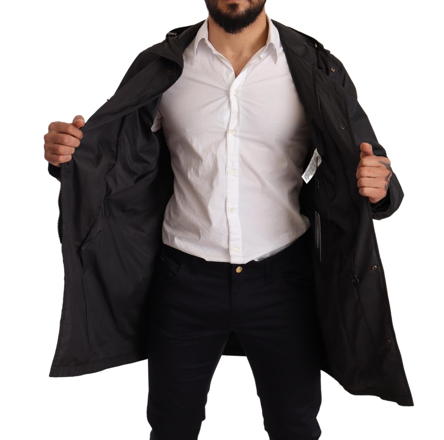 Dolce &amp; Gabbana Élégant blouson à capuche noir