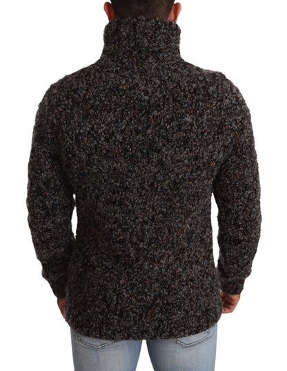 Dolce &amp; Gabbana Gray Wool Blend Turtleneck Pullover Sweater