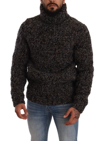 Dolce &amp; Gabbana Gray Wool Blend Turtleneck Pullover Sweater