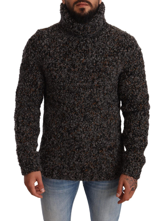 Dolce &amp; Gabbana Gray Wool Blend Turtleneck Pullover Sweater
