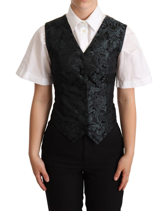 Dolce &amp; Gabbana - Gilet en jacquard fleuri enchanteur