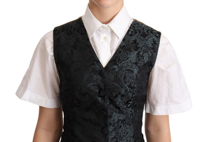 Dolce &amp; Gabbana - Gilet en jacquard fleuri enchanteur