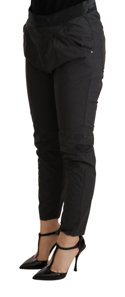 CYCLE Gray Mid Waist Slim Fit Skinny Cotton Trouser by CYCLE
