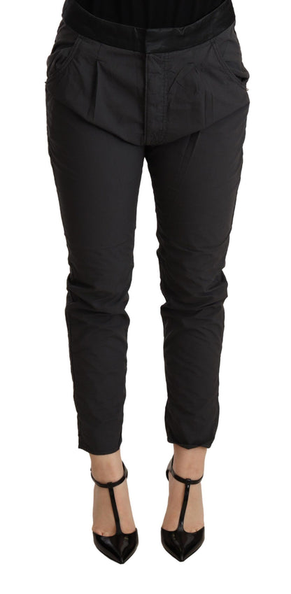 CYCLE Gray Mid Waist Slim Fit Skinny Cotton Trouser by CYCLE