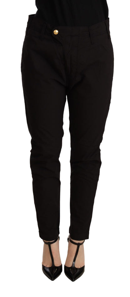 CYCLE Black Mid Waist BAGGY Fit Skinny Trouser by CYCLE
