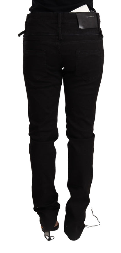 Jean skinny taille basse noir Eight Chic