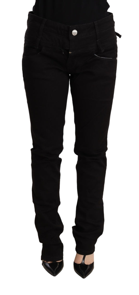 Jean skinny taille basse noir Eight Chic