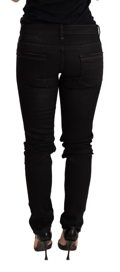 Jean skinny taille basse noir Eight Chic
