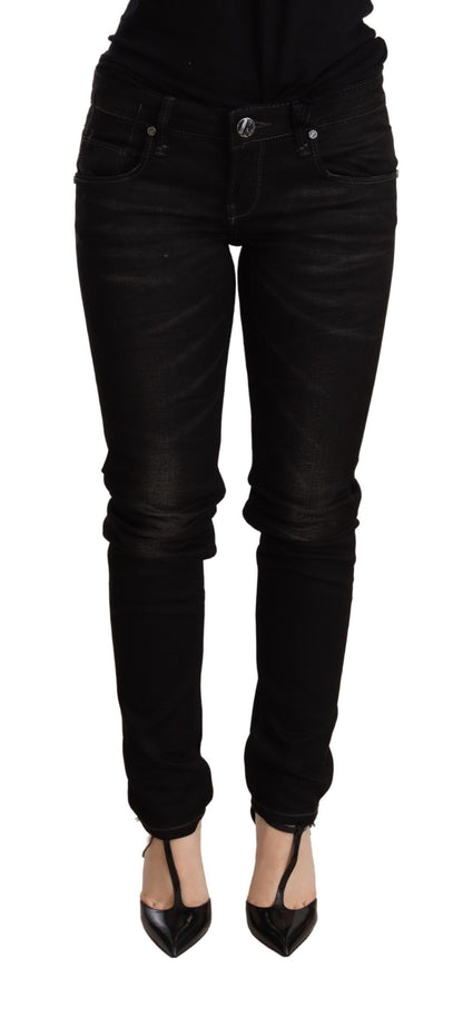 Jean skinny taille basse noir Eight Chic