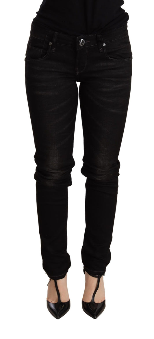 Jean skinny taille basse noir Eight Chic