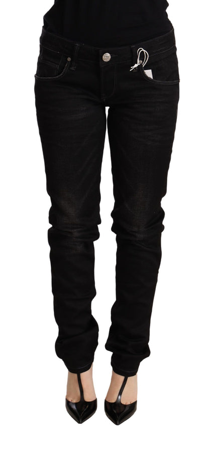 Huit jeans skinny noirs élégants délavés