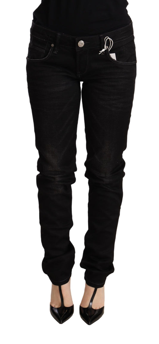 Huit jeans skinny noirs élégants délavés