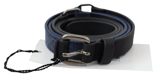 Ceinture ajustable en cuir noir élégant pour costume national