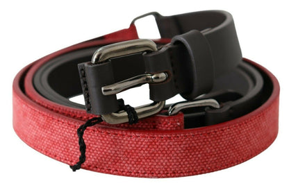Ceinture élégante en cuir rouge et marron pour costume national