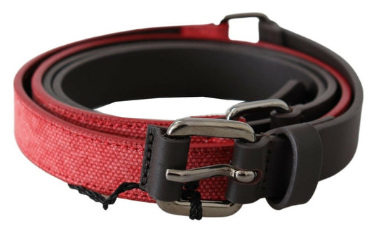 Ceinture élégante en cuir rouge et marron pour costume national