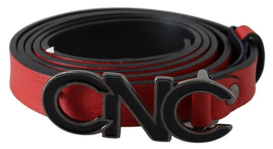 Ceinture en cuir rouge élégante pour costume national