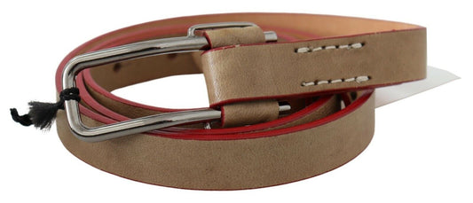 Ceinture de mode en cuir beige Costume National