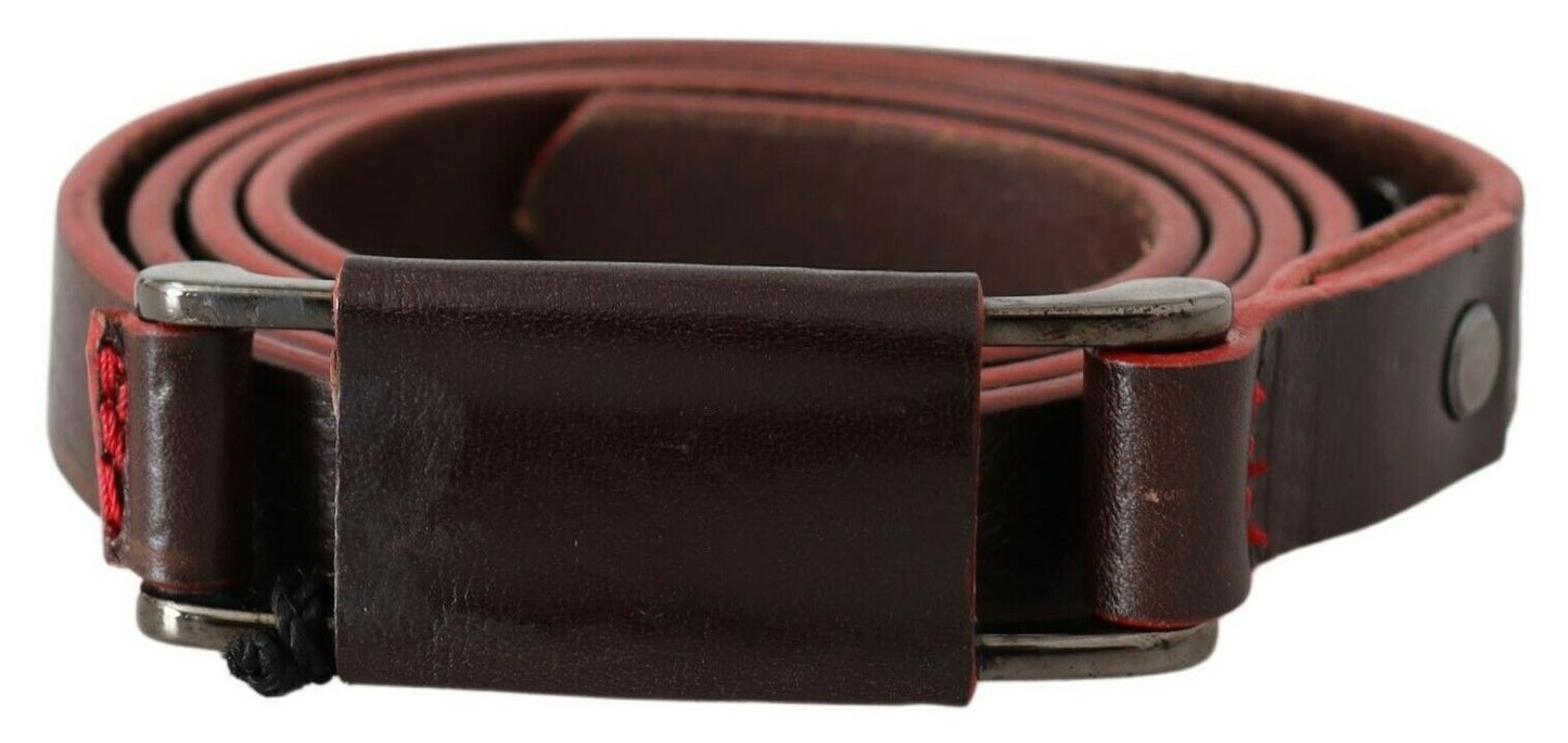 Ceinture élégante en cuir marron pour costume national