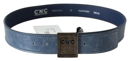 Ceinture élégante en cuir bleu pour costume national