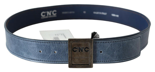 Ceinture élégante en cuir bleu pour costume national