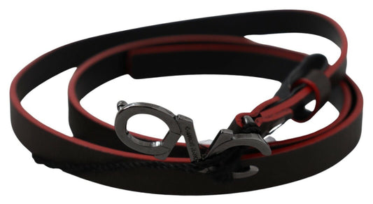Ceinture en cuir italien marron et noir Costume National