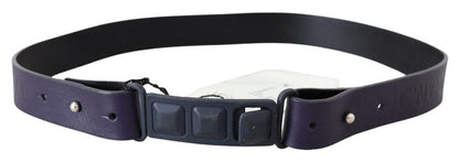 Ceinture en cuir noir style national chic
