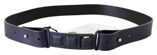 Ceinture en cuir noir style national chic