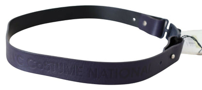 Ceinture en cuir noir style national chic