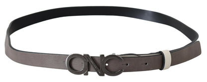 Ceinture élégante en cuir blanc pour costume national