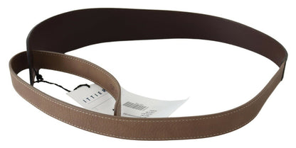 Ceinture élégante en cuir tressé marron foncé GF Ferre