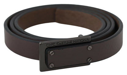 Ceinture élégante en cuir marron pour costume national