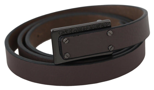 Ceinture élégante en cuir marron pour costume national