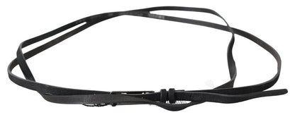Ceinture ajustable en cuir noir élégant pour costume national