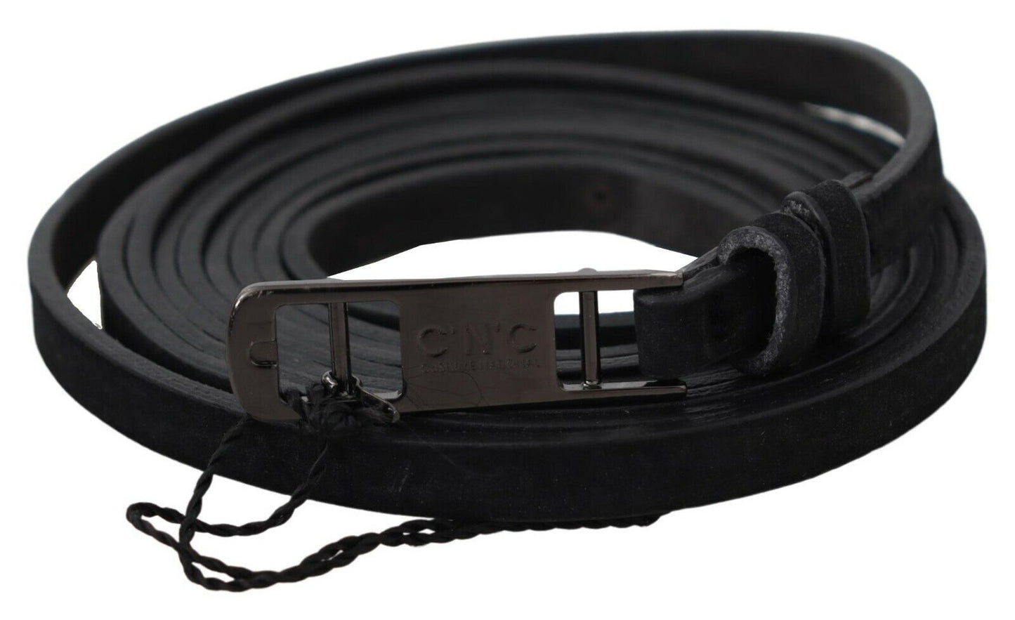 Ceinture ajustable en cuir noir élégant pour costume national